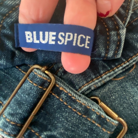 Blue Spice Denim Overalls with Brass Accents - Picture 5 of 6
